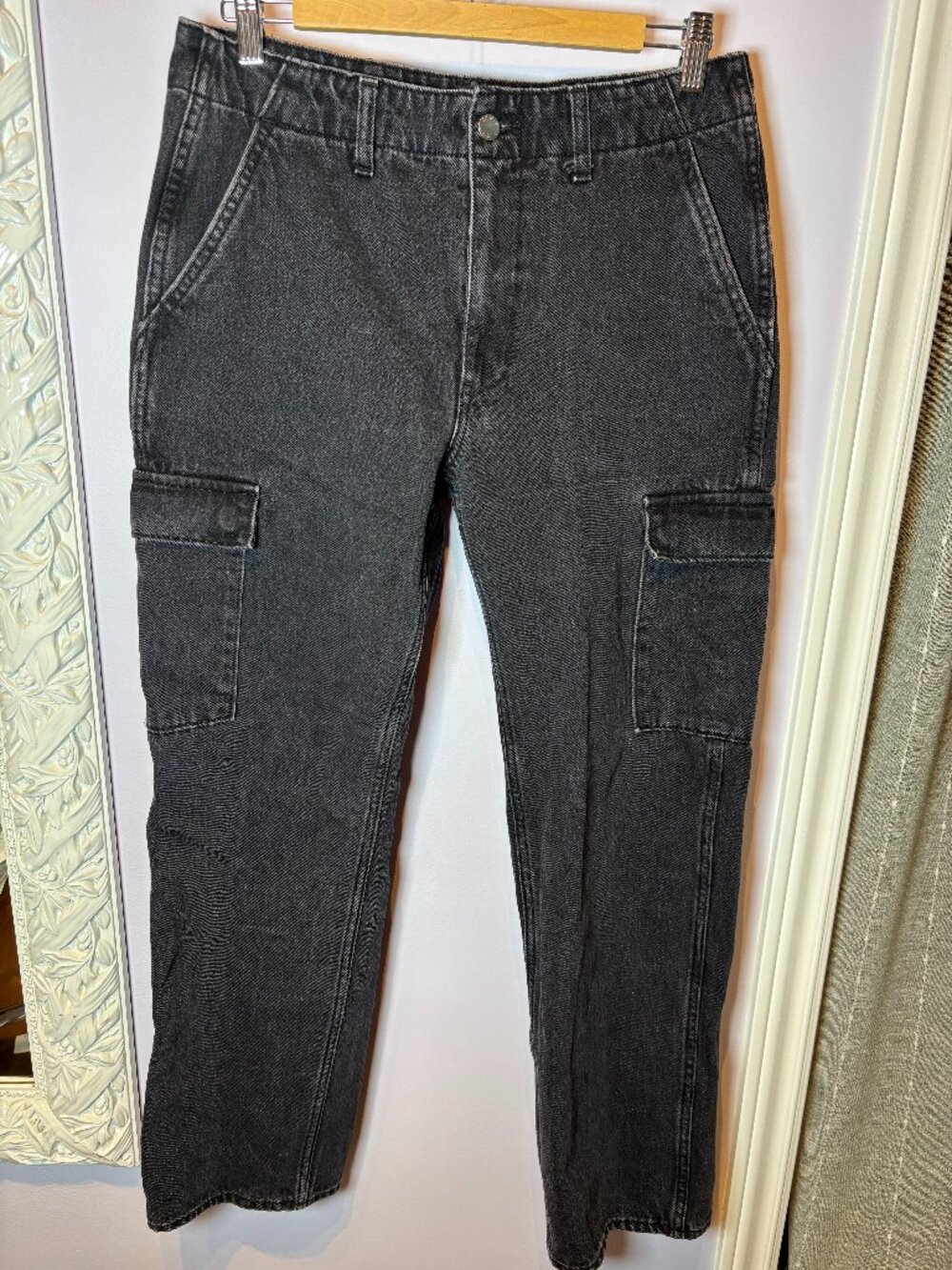 Denim Forum Aritzia 90s Edie Lo-Rise Cargo Size 28